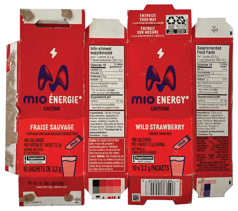 Before visual for Mio Energy Drink